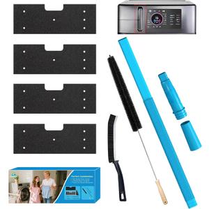 7 Pcs GE Washer Dryer Combo,Thickened WH01X35719 Lint Filter Replacement with Dryer Vent Cleaner Kit,2025 Upgraded Lint Filter for Ge Washer Dryer Filter Sponge,Models: PFQ97HSPVDS