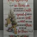 WODMIS Christmas Wall Decor - Framed Canvas Art, Flower Tree & Signs, Perfect for Kitchen, Room & Heaven Themed Decorations, 16x24