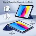 Mastten for iPad (A16) 11th Generation Case 11 Inch 2025 with Screen Protector, iPad 10th Generation Case 10.9 Inch 2022 Cute Slim Hard Translucent Back Full Protective Trifold Stand Cover, NavyBlue
