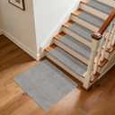 PURE ERA Carpet Stair Tread Landing Mat 30 x 30 Inch Tape Free Self Adhesive Non Slip Skid Resistant Indoor Doormat Area Rug Floor Mat for Kitchen Bathroom Workstations Washable