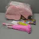 Pink Bow Pinata with Stick and Blindfold, Large Coquette Aesthetic Party Decorations for Girls Birthday, Baby Shower, Bridal Shower, Princess Theme Party Supplies, Includes Confetti & Rope  9.84"L x 7.87"W x 0.39"H