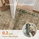 Moynesa Brown 8x10 Area Rugs for Living Room, Vintage Boho Washable Area Rug for Bedroom Dining Room Office, Low Pile Soft Non-Slip Retro Carpets for Kitchen Indoor Nursery