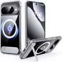 for Google Pixel 10 Case/Pixel 10 Pro Case with MagSafe[Invisible Kickstand][Charge While Standing][Military Shockproof][Anti-Yellowing] Clear Silicone Bumper Pixel 10/10 Pro Case,Clear