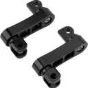 Foot Peg Extension 2 1/4" Adjustable Passenger Peg Mounts Highway Peg Clamps Male Mount Bracket Fit For Harley Touring Road King Street Glide Road Glide Sportster Dyna Fat Bob Softail (Black)