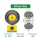 MAXROLLORS (2 Pack) 15x6.00-6 Tubeless Front Tire and Wheel, 3/4" Bearings, 3" Offset Hub, 4-Ply, Compatible with 100 and 300 Series John Deere Riding Mowers