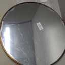 24 inch Circle Wall Mirror, Brushed Bronze Metal Framed Round Mirror for Bathroom Vanity, Bedroom Decor, Living Room, Entryway
