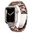Light Apple Watch Bands-Fashion Resin band 38mm/ 40mm/ 41mm/ 42mm(Series 11 10), iWacth Bands, Apple Watch Bands for Women, Compatible with iWatch Bands for Women Series 11 SE 10 9 8 7 6 5 4 3 2 1 Ultra 2 1-Tortoise Stone