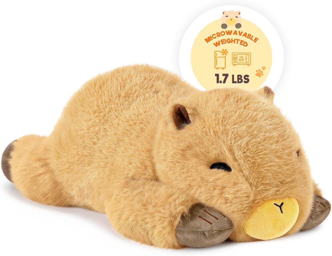 Onsoyours Original Capybara Microwavable Stuffed Animal, Heatable Capybara Plush for Warmth & Comfort - Soft Plushies Toys for Kids & Adults