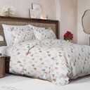 Christmas Duvet Cover Queen Size Set - Extra Soft Queen Duvet Cover with 2 Pillow Shams - Holiday Xmas Bedding with Zipper Closures & Ties - Comfy Breathable Bed Set - 90 x 90, Christmas Tree Pattern