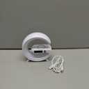 Aeehuck Mini Wireless Speaker with Atmosphere Light, Wireless Charging, Alarm Clock and Bedside Lamp (White)