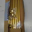 Gold Curtain Rods for Windows 66-120 Inch, 5/8" Stainless Steel Small Curtain Rod for Bedroom, Living Room, Kitchen, Farmhouse (30"-124")