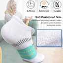 suaskk Womens Athletic Cushioned Anti-Blister Comfort Running Ankle Socks 5 Pairs (Black, S)