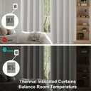 Simplebrand Ava Natural Blackout Curtains for Bedroom 63 Inch Length 2 Panels Set, Solid Thermal Insulated Energy Saving Rod Pocket Window Treatment Curtains Blackout Drapes, W40 x L63 Inch, Natural