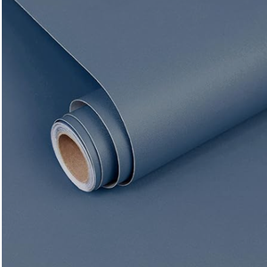 Biyoee Navy Blue Peel and Stick Wallpaper 15.7”x 118” Matte Blue SelfAdhesive Removable Contact Paper Solid Color Waterproof Vinyl Roll for Cabinets Furniture Renovation Bedroom Wall Covering