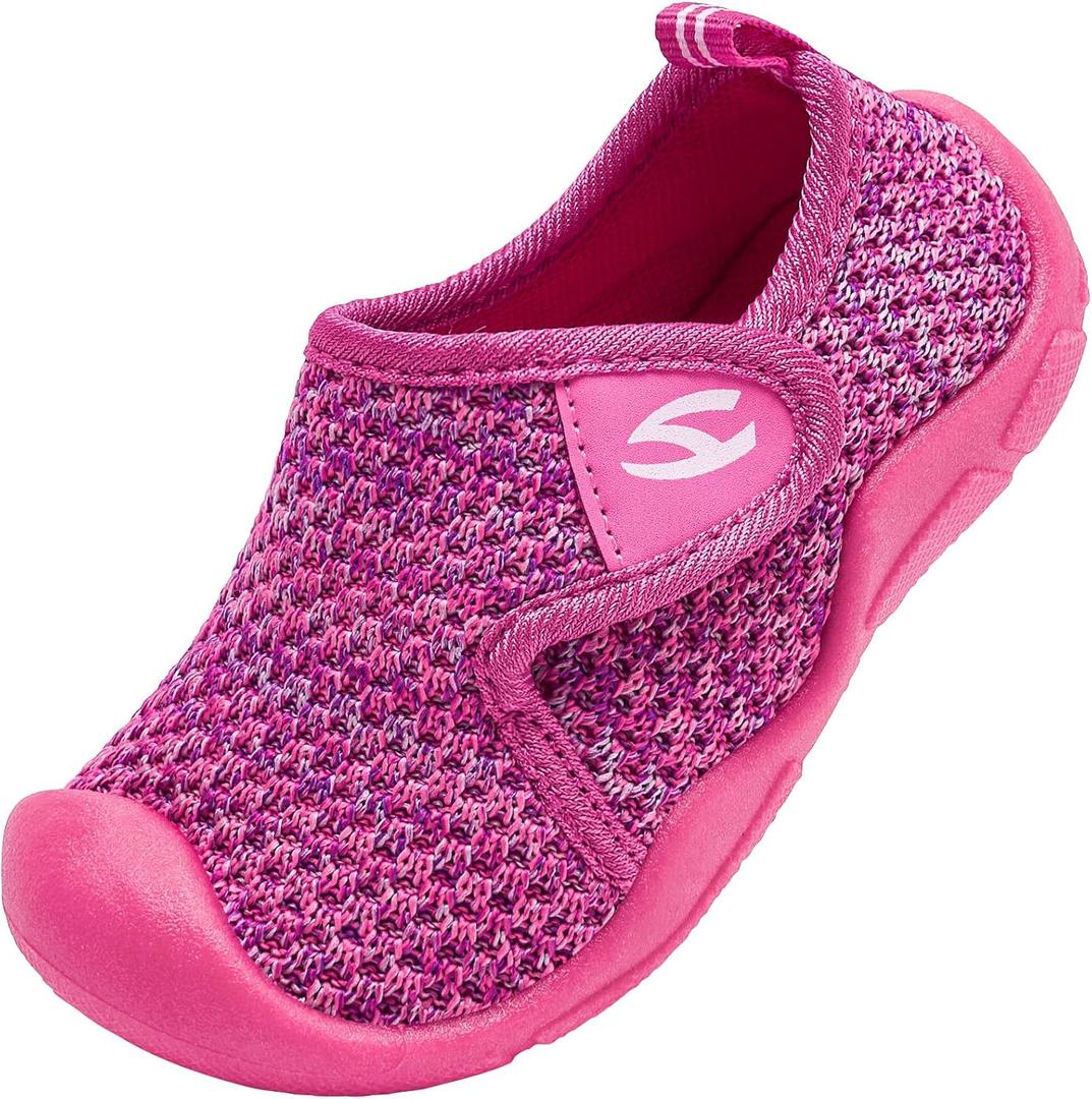 GUBARUN Toddler Boys Girls Sneakers Kids Lightweight Tennis Shoes Breathable (Pink)