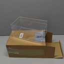 Empty Acrylic Mahjong Case Mahjong Storage Box for American Tiles and Mahjongs Cards Transparent Display Box for Mahjong's Tiles Accessories Supplies (Small,2 Compartment)