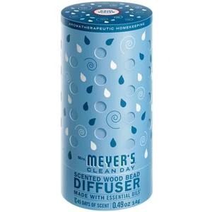 Mrs Meyers Clean Day Scented Wood Bead Diffuser Rain Water 0.49 oz, Blu