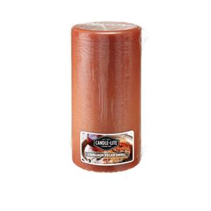 Candle-Lite Cinnamon Swirl Pillar Candle, Set Of 2