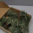 6.4ft Smokey Christmas Garland with Lights, Prelit Natual Rustic Cedar Pine Garland with Pine Cones for Home New Year, Mantle, Fireplace, Indoor Outdoor Decoration Simple Garland Pine Needle