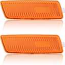 1 Pair Front Bumper Side Marker Lights Turn Signal Lamps Cover Lens for Volkswagen Jetta 2005-2010 for Volkswagen MK5 / MK6 | Replaces # 1K5945071A, 1K5945072A