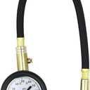 Accu-gage by Milton Dial Tire Pressure Gauge with Straight Air Chuck and 11 in. Braided Hose - ANSI Certified for Motorcycle/Car/Truck Tires (0-100 PSI)