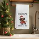 Dachshund Christmas Kitchen Towels, Weiner Dog Gifts for Women Men Dish Tea Towels, Dachshund Lover Gifts Decorative Hand Towel for Kitchen Bathroom Decor, 16x24 Inch