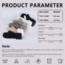 Whiteleopard Women's Winter Gloves Warm Lining - Cozy Wool Knit Thick Gloves Mittens (Dark Gray)