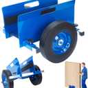 Heavy Duty Panel Dolly Blue Slab Cart 1100LBS Capacity Door Dolly with 10" Solid Wheels, Adjustable Drywall Mover Panel Drywall Cart Material Handling All Terrain