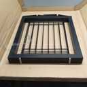 ZJSF Freestanding Dog Fence Indoor, Foldable Dog Gate for Doorways, Stairs or Hallways, Sturdy Wood Extra Wide Pet Gate with Support Feet for The House, Black, 24 "Height-4 Panels