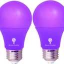 BlueX Bulbs 2 Pack LED A19 Purple Light Bulb - 9W (60Watt Equivalent) - E26 Base LED Bulb, Party Decoration, Porch, Home Lighting, Holiday Lighting, Non-Dimmable.