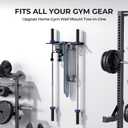 Home Gym Accessories Storage Rack Wall Mount with Heavy Duty Hooks