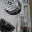 Crystal Ceiling Fan Fandelier with Lights-Ceiling Fans with Lights,50" Low Profile and Remote Control, Flush Mount, Reversible, Dimmable, Noiseless, Black Ceiling Fan for Bedroom