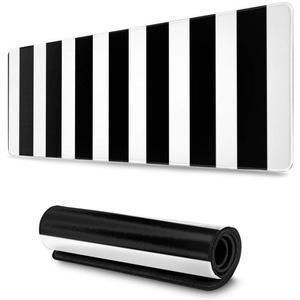 Black White Striped Gaming Mouse Pad XL, Non Slip Rubber Base Mousepad, Stitched Edges Desk Pad, Extended Large Mice Pad,31.5 X 11.8 Inch Black White Striped Gaming Mouse Pad XL, Non Slip Rubber Base Mousepad, Stitched Edges Desk Pad, Extended Large Mice Pad,31.5 X 11.8 Inch
