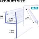 5/16" Glass Shower Door Side Bottom Seal Strip 2 Pack 39 Inch H Type