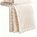 DISSA Fleece Blanket Throw Size  51x63, Wide Stripe, Yellow  Soft, Plush, Fluffy, Fuzzy, Warm, Cozy  Perfect Throw for Couch, Bed, Sofa - Flannel Blanket Throw Blanket