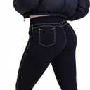 Sunzel Leggings for Women Tummy Control Compression Workout High Waisted Yoga Pants with Back Pockets (Black)