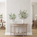 Sggvecsy 43 3Pcs Artificial Ficus Branches Faux Leaf Spray Green Eucalyptus Branches Artificial Greenery Stems Fake Ficus Twig Plants for Home Office Wedding Vase Filler Shop Decoration