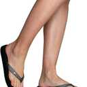 REEF Womens Sandals Star Cushion | Fashion Flip Flops for Women (Black) Size 8
