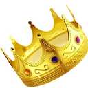 Adorox Gold Royal King Plastic Crown Prince Costume Accessory Adult/K Kid (1)