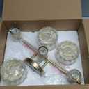 Modern 3 Light Crystal Vanity Light, Black Vertical Bathroom Light Fixture Over Mirror for Dressing Table Sink, Compatible with Dimmable Bulbs (Bulbs Not Included)