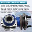 Pair 513203 Front Wheel Bearing Hub Assembly Compatible with 2000-2008 Buick Allure Century Lacrosse Regal Rendezvous, Chevy Impala Monte Carlo Venture, Pontiac Aztek Grand Prix Montana w/o ABS