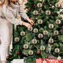 Shellwei 12 Pcs Christmas Music Note Ornament 3 Inch Christmas Tree Paper Honeycomb Hanging Decorations Music Note Themed Balls Ornaments for Xmas Tree Party Decoration(Fresh)