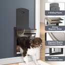 Heavy Duty Dog Door for Wall, Energy Efficient Doggie Door with Aluminum Frame, Telescoping Tunnel, Double Magnetic Flaps and Two Sliding Lock Panels, Easy to Install, Black, X-Large