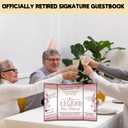 Black Pink Retirement Party Decorations, Retirement Party Guest Book for Men Women Happy Retirement Gifts