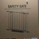 34" Extra Tall Baby Gate for Stairs, Auto Close Stroller Friendly Dog Gate Indoor for Doorways, Pressure Mounted 29"-40" Wide Baby Gate, Easy Walk Through Gate for Children & Pets, Black