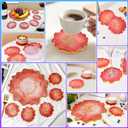 Flower Tray & Coaster Resin Molds Set, Large Flower Shaped Tray Silionce Mold with 3pcs Coaster Molds for Epoxy Resin Art, Home Decor