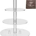 Jusalpha 4 Tier Round Wedding Acrylic Cupcake Stand Tree Tower Cup Cake Display (Tall version)