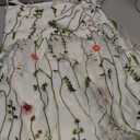 Long Floral Embroidery Dress for Women Flower Embroidered Maxi Dress Spaghetti Straps Formal Evening Party Tulle Prom Dress L