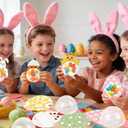 36 Pack Easter Candy Holder Cards - DIY Bunny Chick Egg Style with Plastic Domes, School Classroom Party Favors