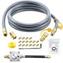 Propane to Natural Gas Conversion Kit for Grill Compatible with weber genesis, genesis II, spirit and spirit II etc,10FT Natural Gas Conversion Kit with Regulator for weber Grills